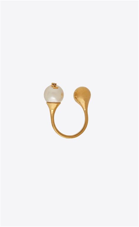 new ysl ring collection mens|CASSANDRE pearl and ball ring in metal .